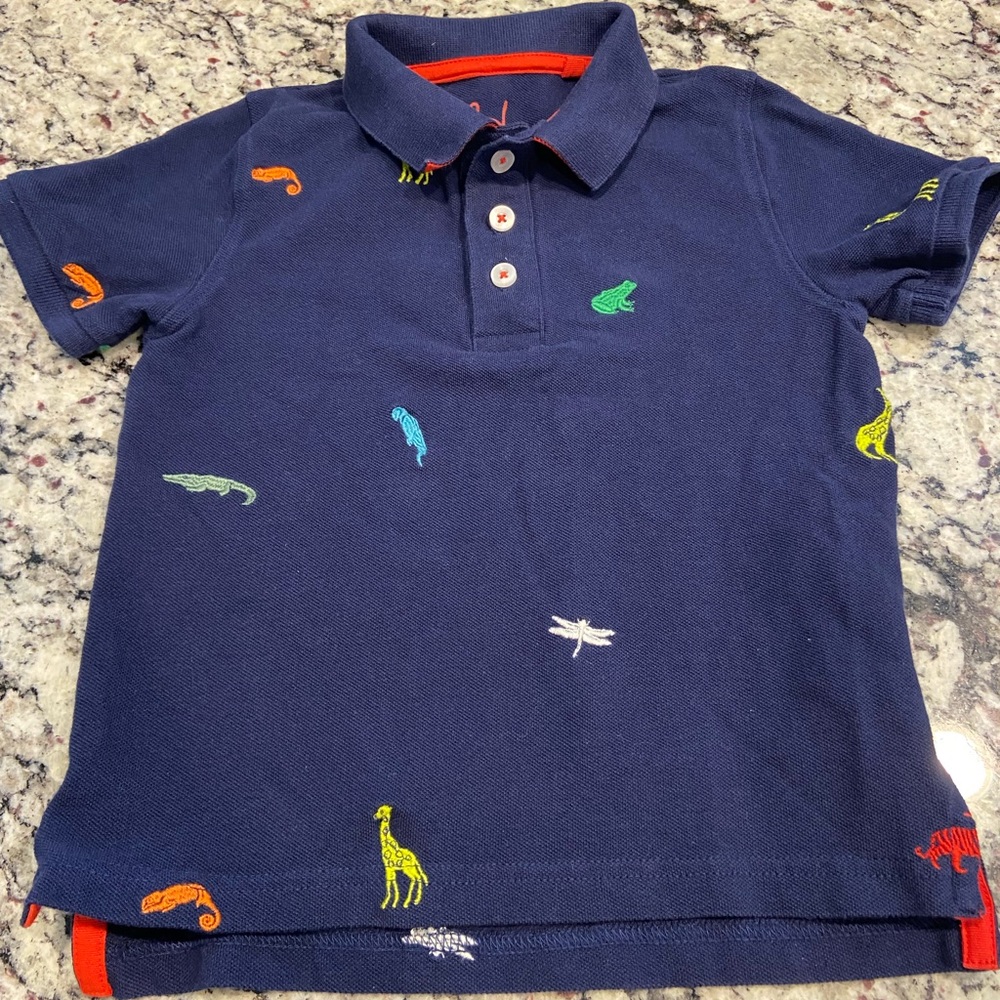 Boden Kids Polo Shirt, Size: 4-5, Navy, Cotton